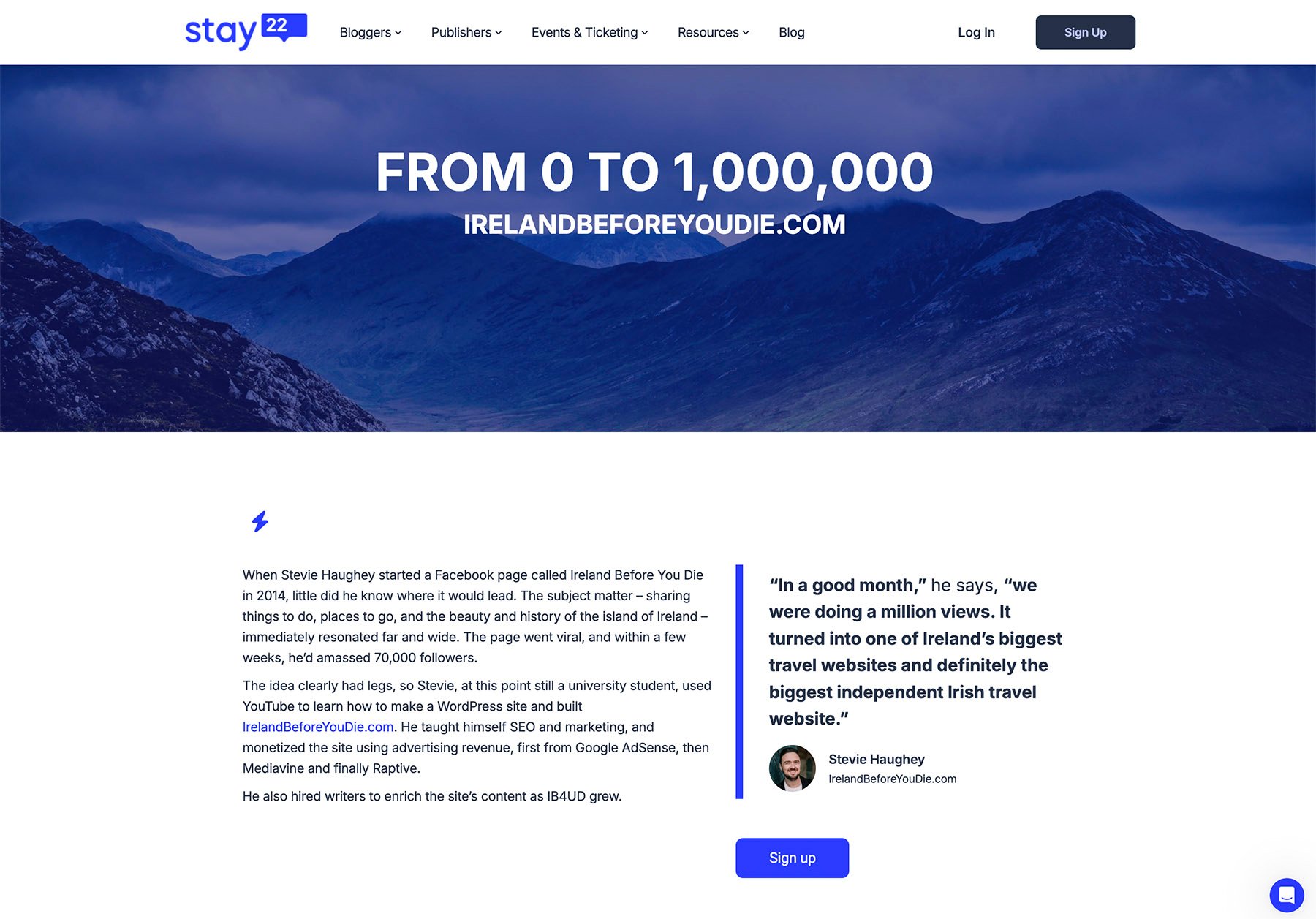 Stay22 - Case studies pages